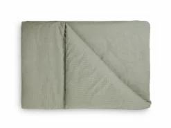 Deckenüberzug ORLANDO, lorbeer, 140 x 200 cm, 60 % Leinen/40 % Baumwolle, Seersucker, GOTS