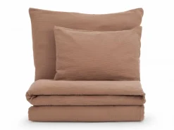 Deckenüberzug VIVIEN, nougat, 140 x 200 cm, 100 % Baumwolle, Musselin, GOTS