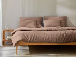 Deckenüberzug VIVIEN, nougat, 140 x 200 cm, 100 % Baumwolle, Musselin, GOTS