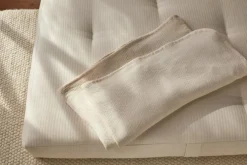 Doppelstrickauflage 90x200 cm, 100% Baumwolle, mit eingenähten Gummibändern