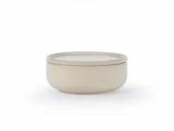 4er Set Keramik Teller oder Deckel, sand, ø 16 cm