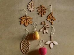 3er-Set Äpfel aus Filz, ca. 5 x 5 cm, 100 % Schurwolle (Schaf)