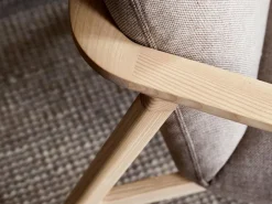 Fauteuil Ketil, Wollstoff Tano Natur Dunkel (81), Buche