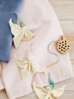 Fädelspiel Apfel, Eschenholz, 12 x 10 cm, Schnur 70 cm