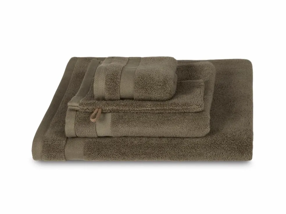 Handtuch ANEA olive, 50 x 100 cm, 100 % Baumwolle, GOTS