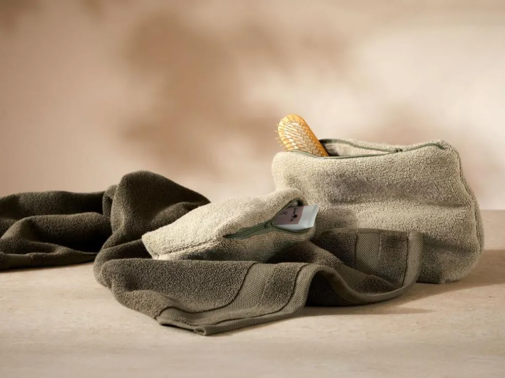 Handtuch ANEA olive, 50 x 100 cm, 100 % Baumwolle, GOTS