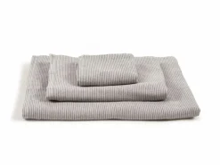 Handtuch, graphit gestreift, 50 x 100 cm, 100 % Baumwolle, GOTS