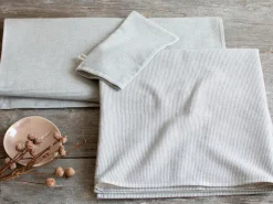 Handtuch, graphit gestreift, 50 x 100 cm, 100 % Baumwolle, GOTS