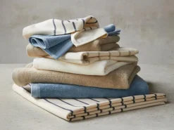 Handtuch MILLA Pur, blau, 50 x 100 cm, 100 % Baumwolle, GOTS