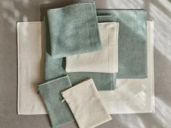 Handtuch Perlfang, aloe, 50 x 100 cm, 100 % Baumwolle, GOTS