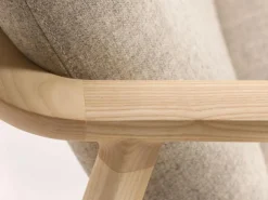 Hochlehner Ketil inkl. Nackenkissen, Wollstoff Tano Natur (79), Buche