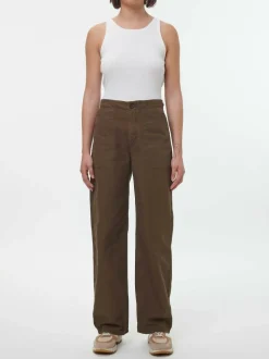 Hose aus Bio-Baumwolle, 49 black olive, 38, GOTS