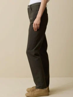 Hose aus Bio-Baumwolle, 49 black olive, 38, GOTS