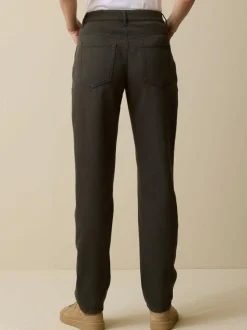 Hose aus Bio-Baumwolle, 49 black olive, 38, GOTS