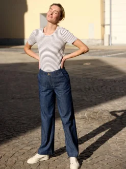 Hose aus Bio-Baumwolle, 36 dark denim, 38, GOTS