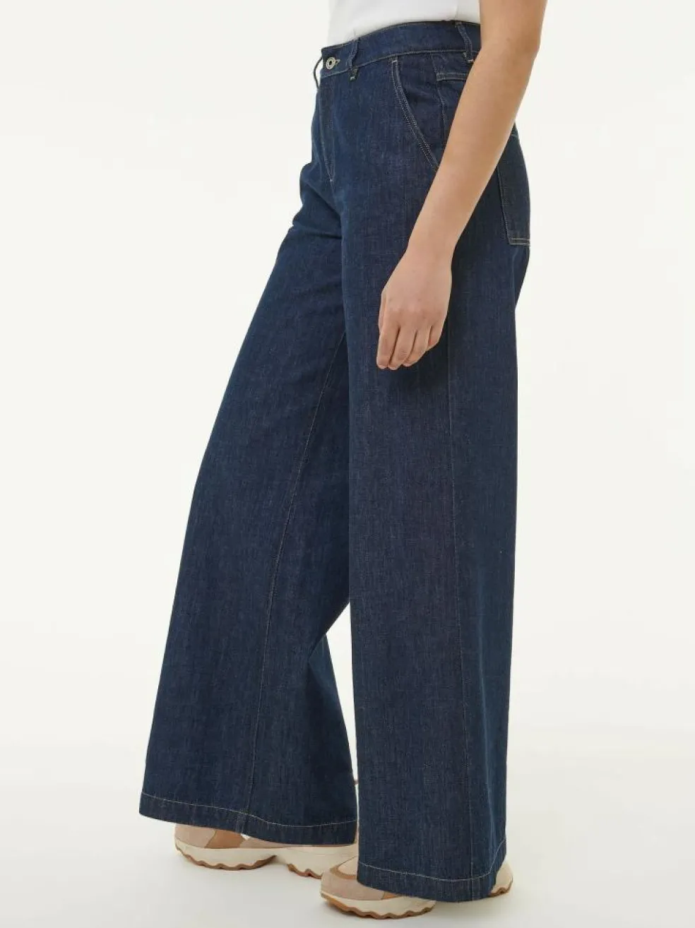 Hose aus Bio-Baumwolle, 36 dark blue denim, 38, GOTS