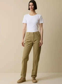 Hose aus Bio-Baumwolle, 46 light khaki, 38, GOTS