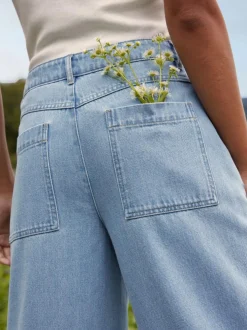 Hose aus Bio-Baumwolle, 34 light blue denim, 36, GOTS