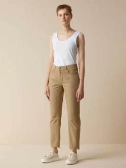 Hose aus Bio-Baumwolle, 46 light khaki, 38, GOTS