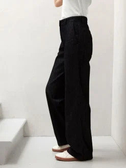 Hose-weites Bein, 100 % Bio-Baumwolle, 36 dark denim, 32, GOTS