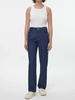 Jeans straight, 100 % Bio-Baumwolle, 36 dark denim, 38, GOTS