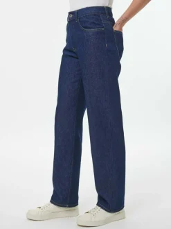 Jeans straight, 100 % Bio-Baumwolle, 36 dark denim, 38, GOTS