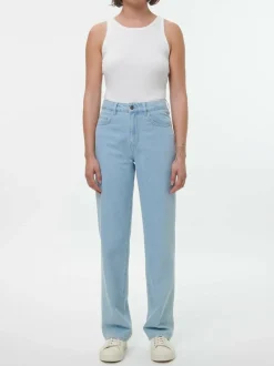 Jeans straight, 100 % Bio-Baumwolle, 34 light blue denim, 36, GOTS