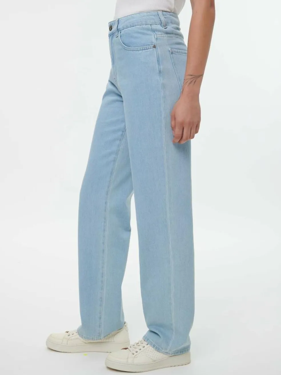 Jeans straight, 100 % Bio-Baumwolle, 34 light blue denim, 36, GOTS