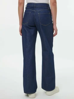 Jeans weites Bein, 100% Bio-Baumwolle, 36 dark denim, 38, GOTS