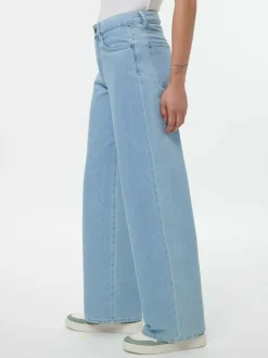 Jeans weites Bein, 100% Bio-Baumwolle, 34 light blue denim, 38, GOTS