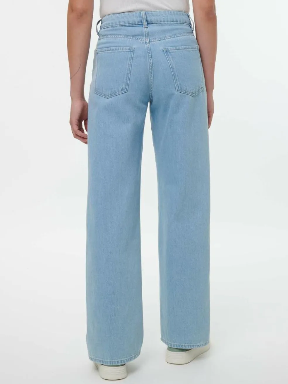 Jeans weites Bein, 100% Bio-Baumwolle, 34 light blue denim, 38, GOTS