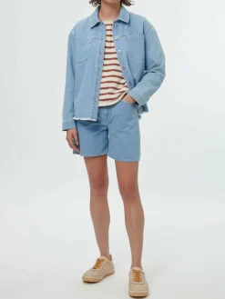 Jeansjacke aus Bio-Baumwolle, 34 light blue denim, 38, GOTS