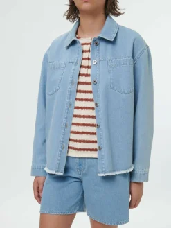 Jeansjacke aus Bio-Baumwolle, 34 light blue denim, 38, GOTS