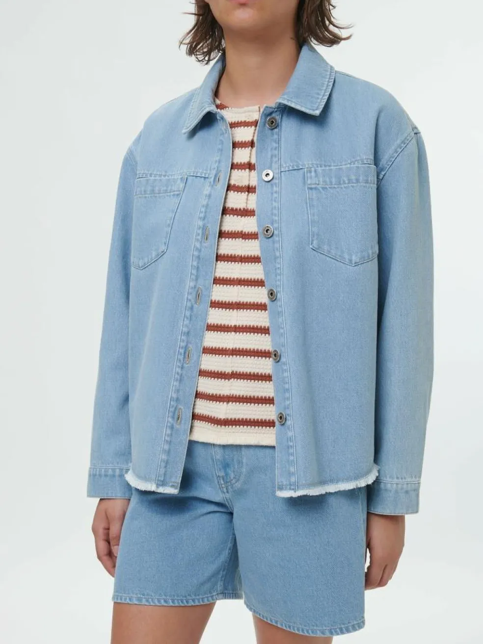 Jeansjacke aus Bio-Baumwolle, 34 light blue denim, 36, GOTS