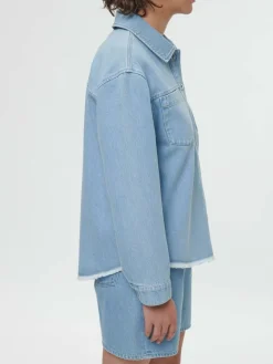 Jeansjacke aus Bio-Baumwolle, 34 light blue denim, 36, GOTS