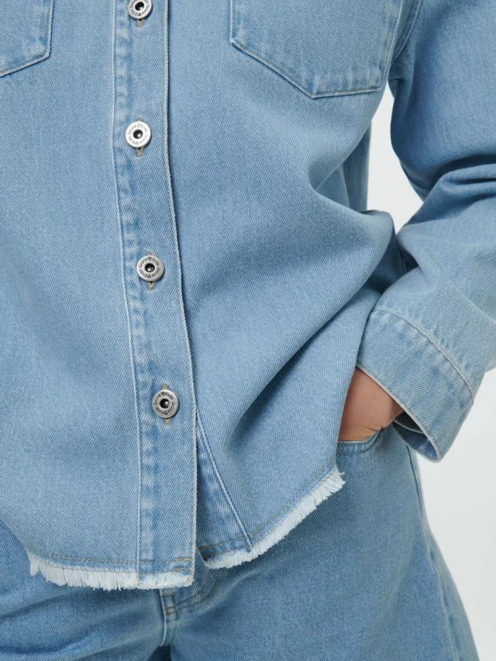 Jeansjacke aus Bio-Baumwolle, 34 light blue denim, 36, GOTS