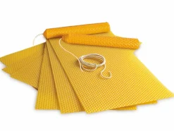 Kerzenbastelset, natur, 6 Platten zu 30 x 20 cm, 120 cm Docht und Bastelanleitung