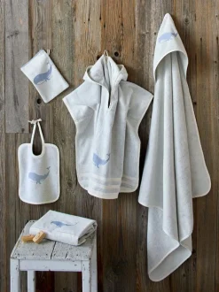 Kinder-Handbürste mit Walmotiv, ca. 5,5 x 3 cm, Buchenholz