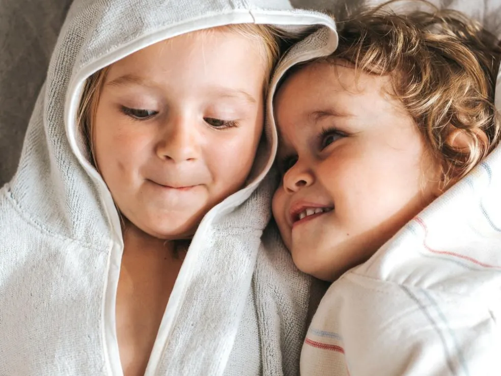 Kinder-Poncho Wal, meerblau, 70 x 60 cm, 100 % Baumwolle, GOTS