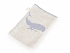 Kinder-Waschhandschuh Wal, meerblau, 17 x 24 cm, 100 % Baumwolle, GOTS