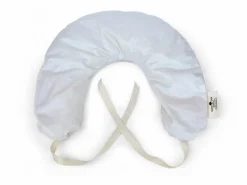 Kirschkern-Wärmekissen, halbmondförmig, 29 x 34 cm, Bezug: 100 % Baumwolle, Baumwolle kbA, Füllung: 100 % Kirschkerne