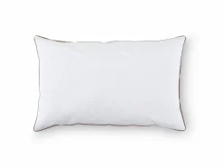 Kissenüberzug EDNA, weiss/nougat, 40 x 60 cm, 100 % Baumwolle, Perkal, GOTS