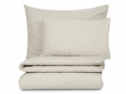 Kissenüberzug FABIA Pur, stein, 40 x 60 cm, 100 % Baumwolle, Chambray, GOTS