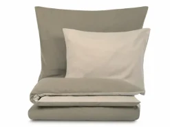 Kissenüberzug ILVA, oliv/salbei, 40 x 60 cm, 100 % Baumwolle, Flanell, GOTS