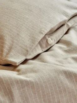 Kissenüberzug LUCA, sandmelange, 40 x 60 cm, 100 % Baumwolle, Edelflanell, GOTS
