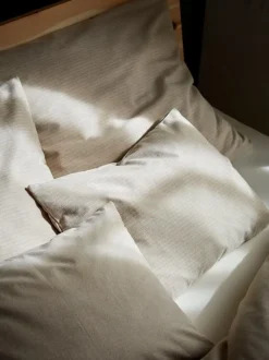 Kissenüberzug LUCA, sandmelange, 40 x 60 cm, 100 % Baumwolle, Edelflanell, GOTS