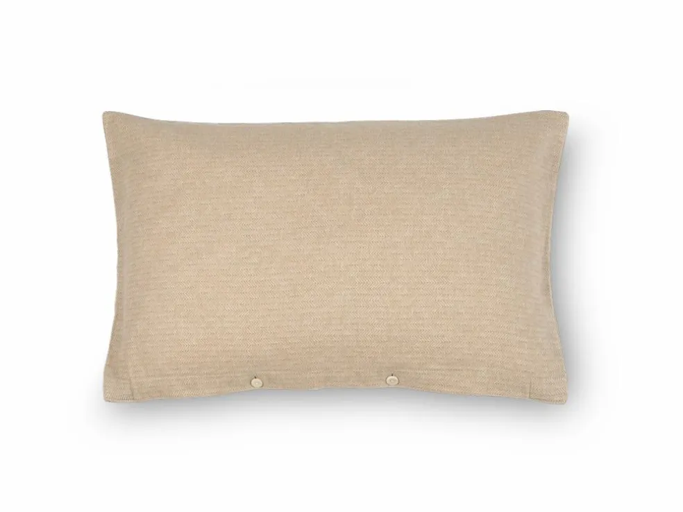 Kissenüberzug MELBA, natur, 60 x 80 cm, 100 % Baumwolle, Edelflanell, GOTS
