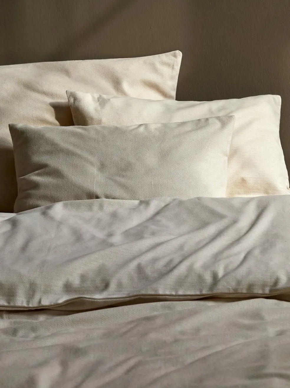 Kissenüberzug MELBA, natur, 60 x 80 cm, 100 % Baumwolle, Edelflanell, GOTS