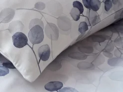 Kissenüberzug SONDRA, indigo, 40 x 60 cm, 100 % Baumwolle, Satin, GOTS