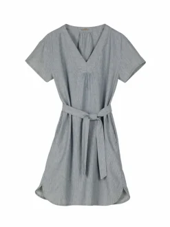 Kleid aus Bio-Baumwolle, 74 streif blau-weiss, 40, GOTS